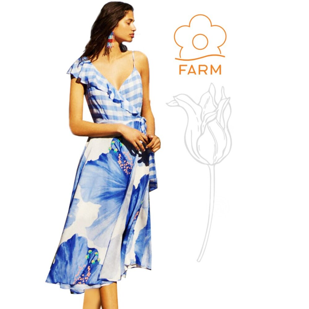 Farm Rio x Anthropologie Seaside Wrap Dress